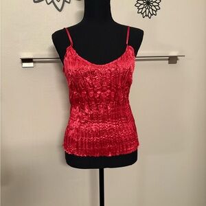 Elegant Red Camisole Top